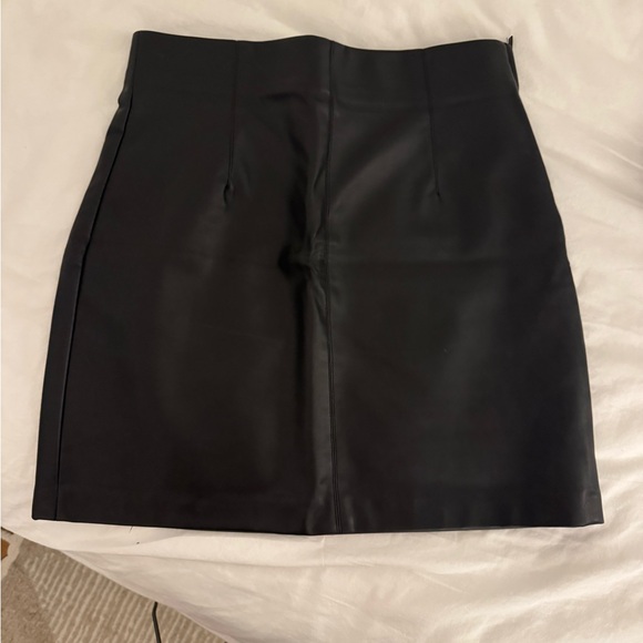Zara Dresses & Skirts - Zara Black Leather Mini Skirt